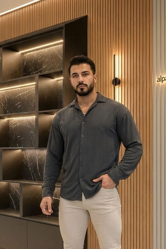 Salaş Ayrobin Gömlek  Antrasit