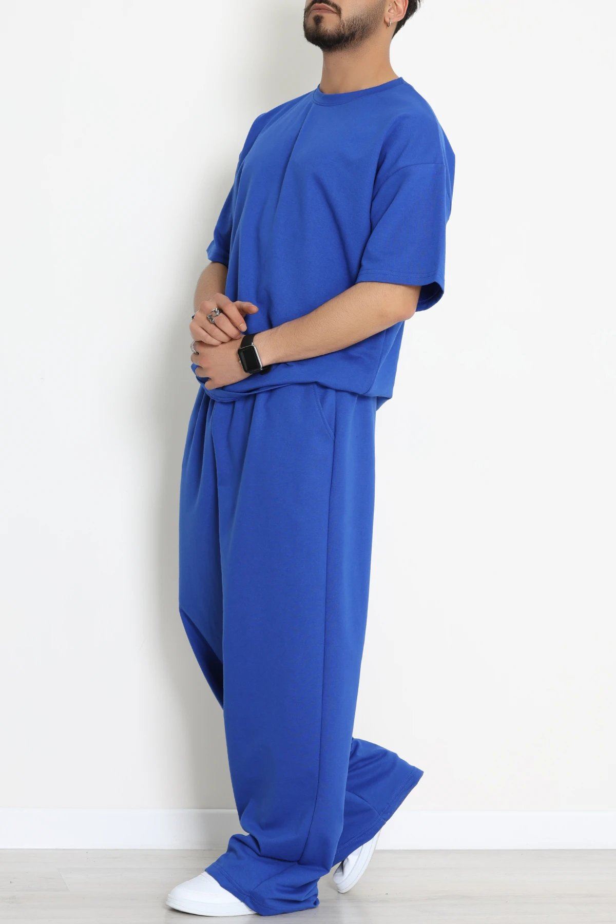 İki İplik Oversize Erkek Takım Lacivert