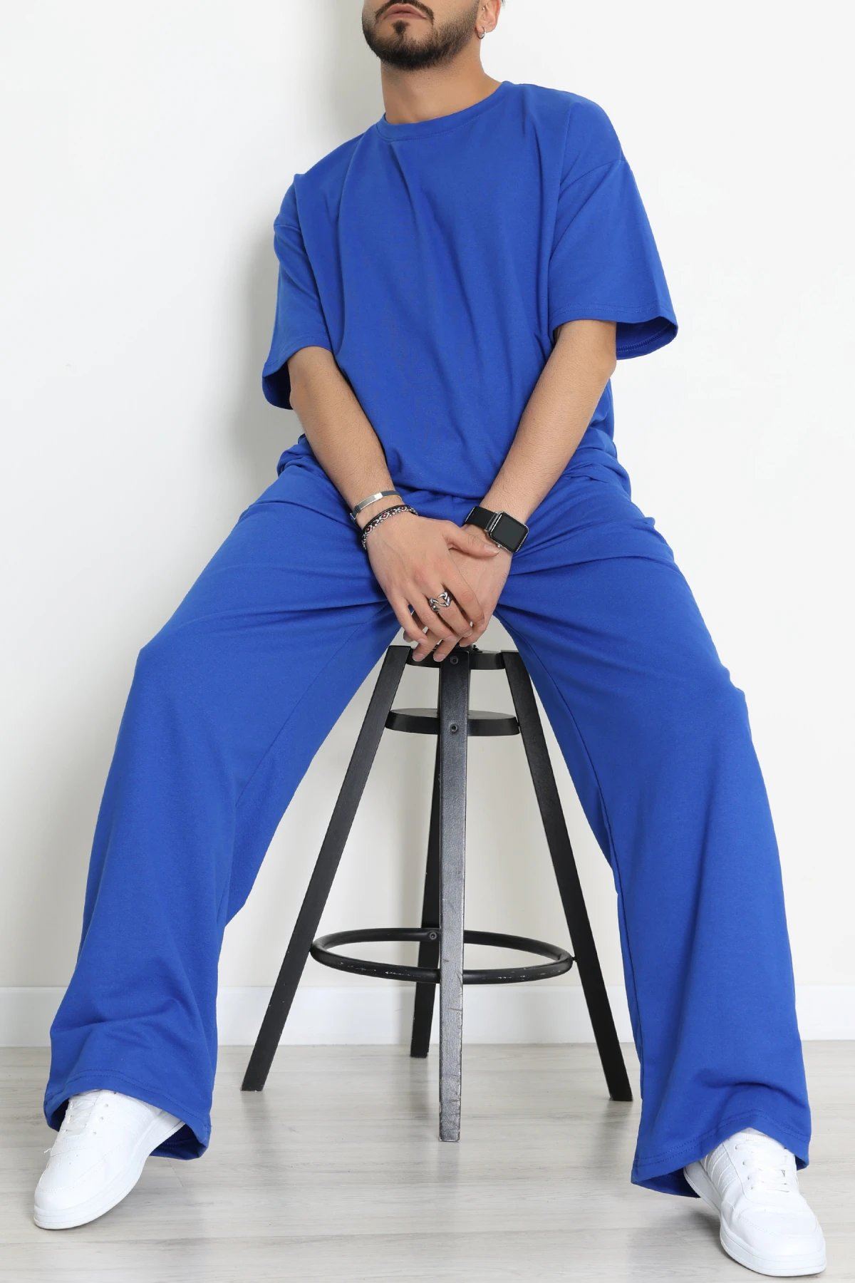 İki İplik Oversize Erkek Takım Lacivert