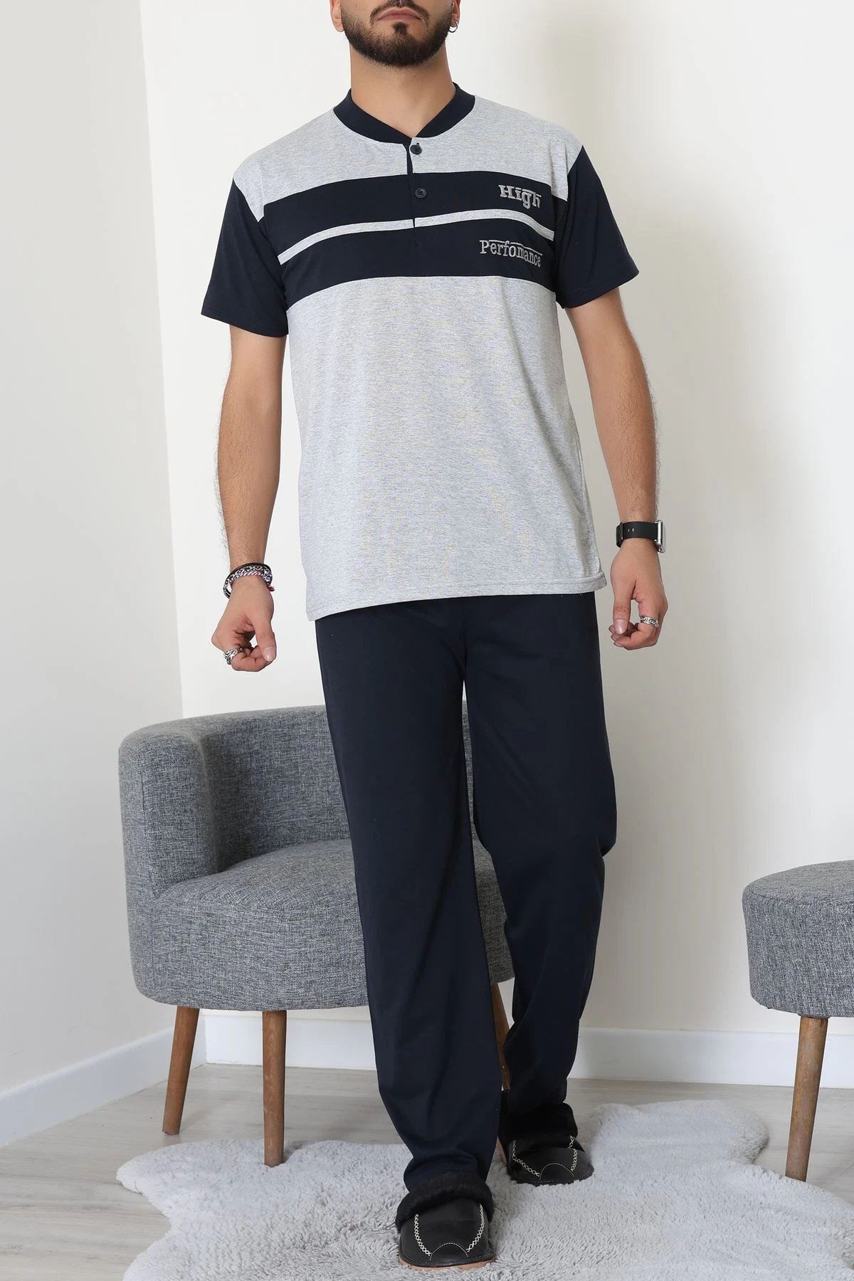 Süprem Erkek Pijama Takımı Gri