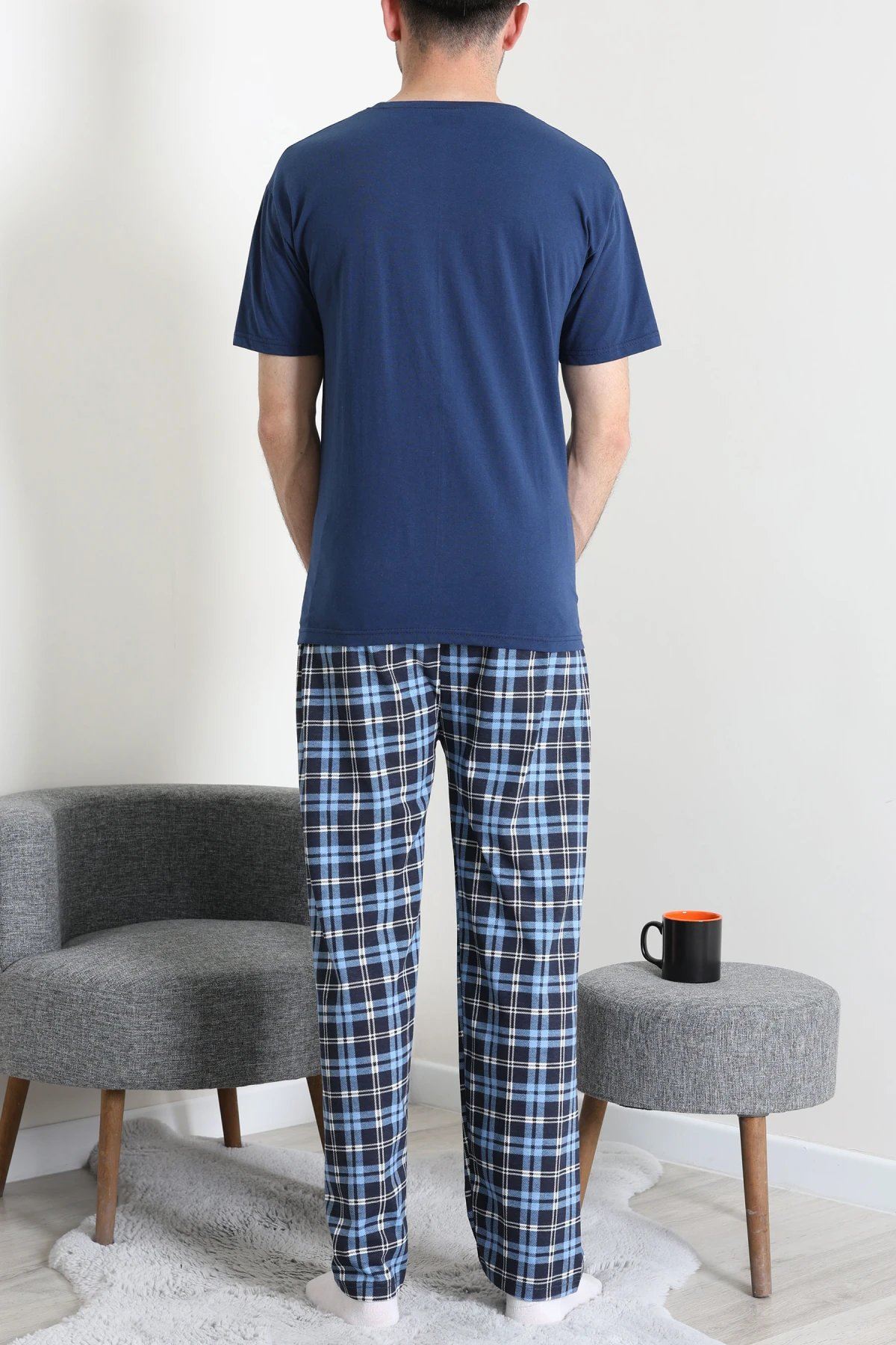 Süprem Erkek Pijama Takımı Mavi