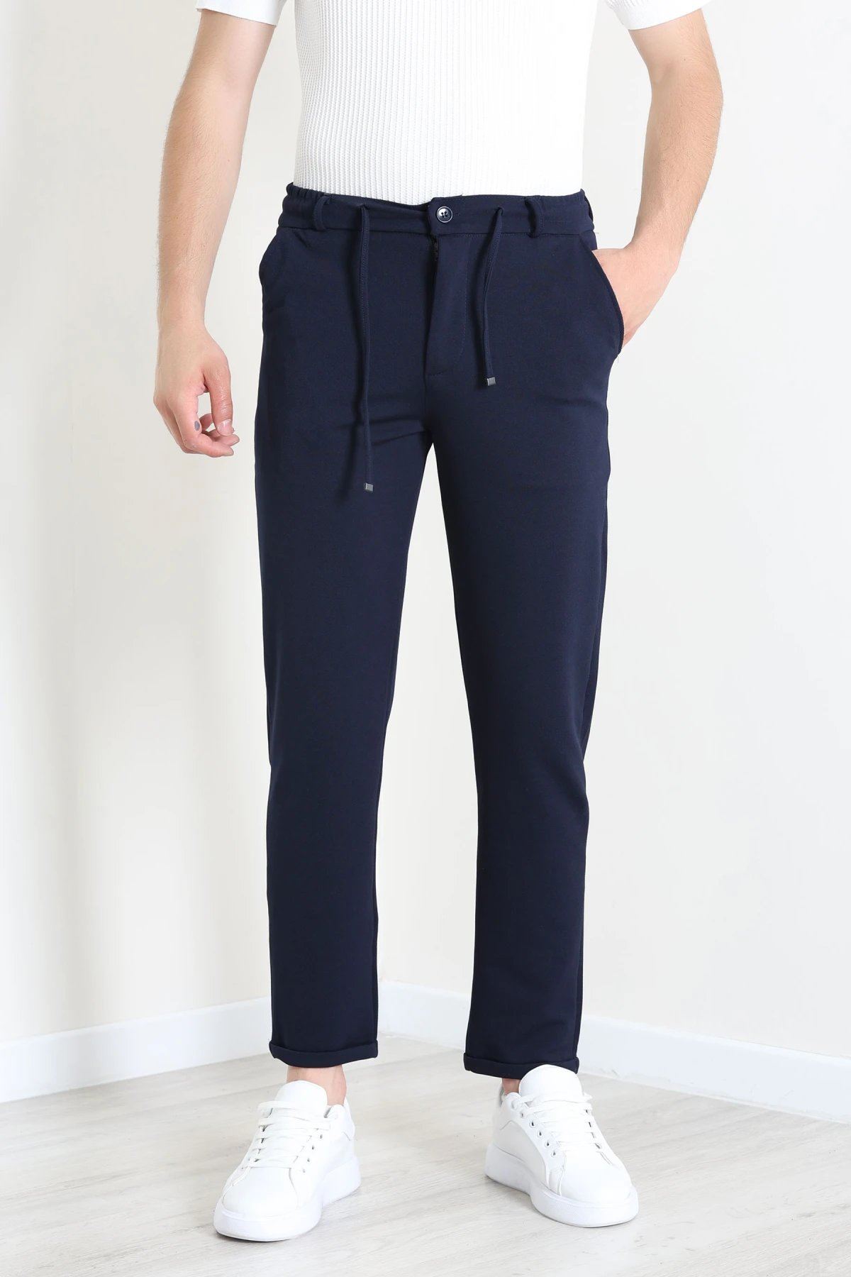 Diagonel Jogger Erkek Pantolon Lacivert