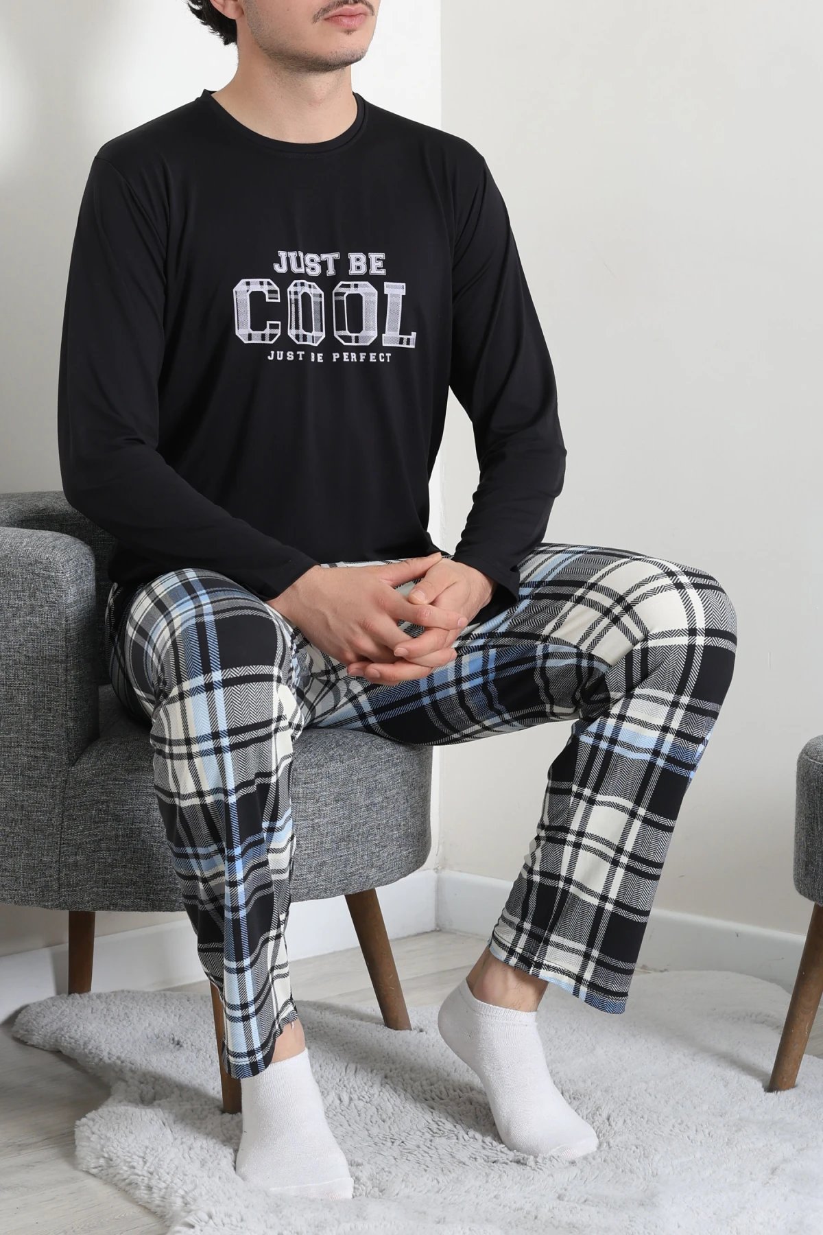 Milan Erkek Pijama Takımı Siyah