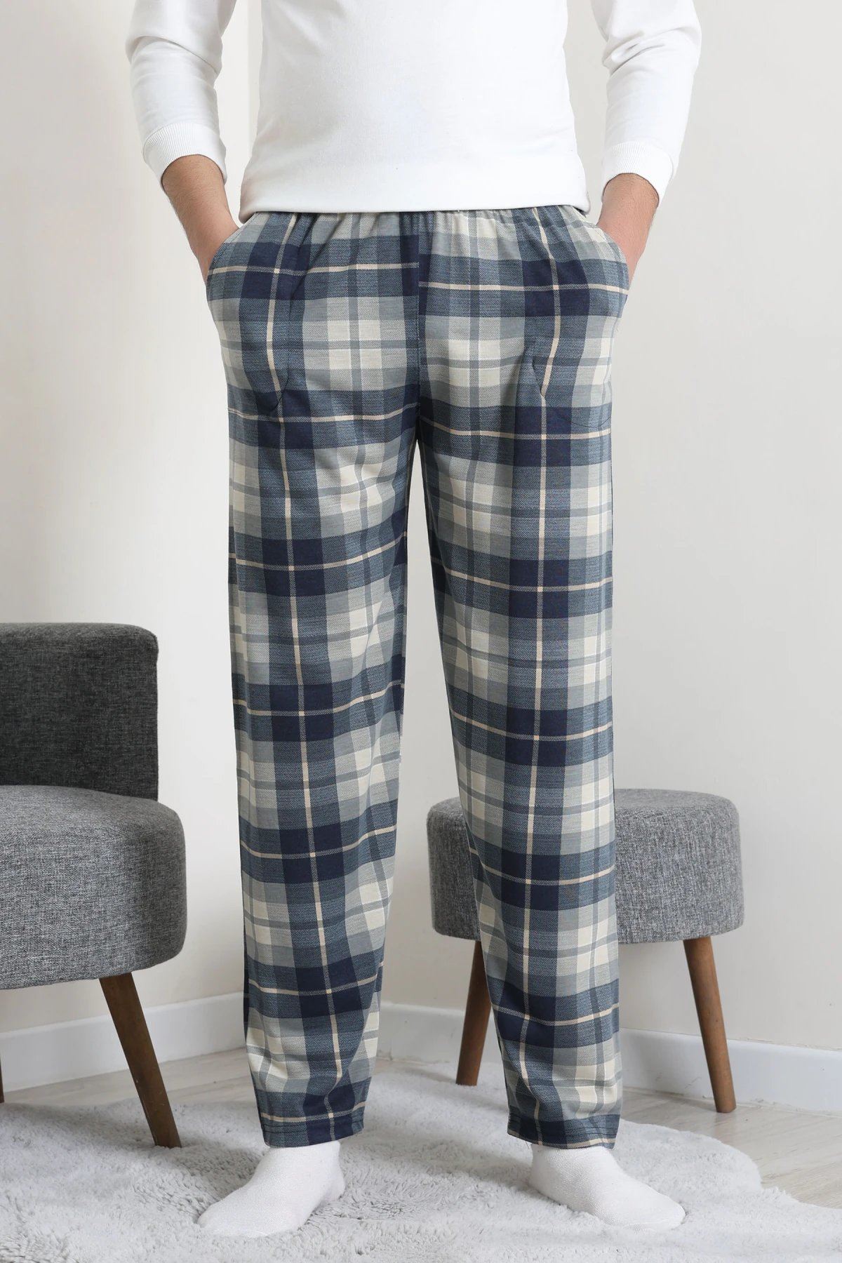 Süprem Cepli Erkek Pijama Altı Bejlaci