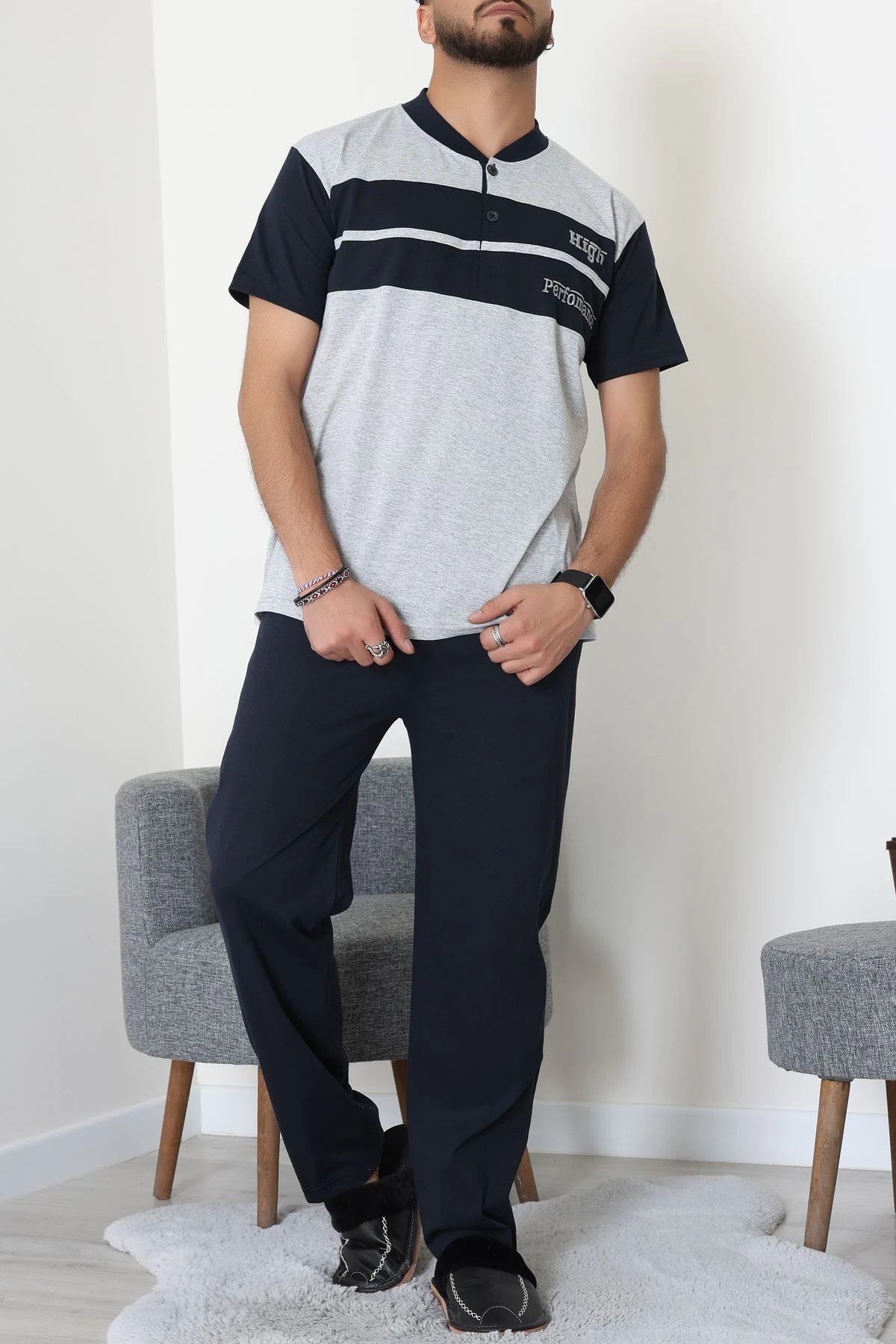 Süprem Erkek Pijama Takımı Gri