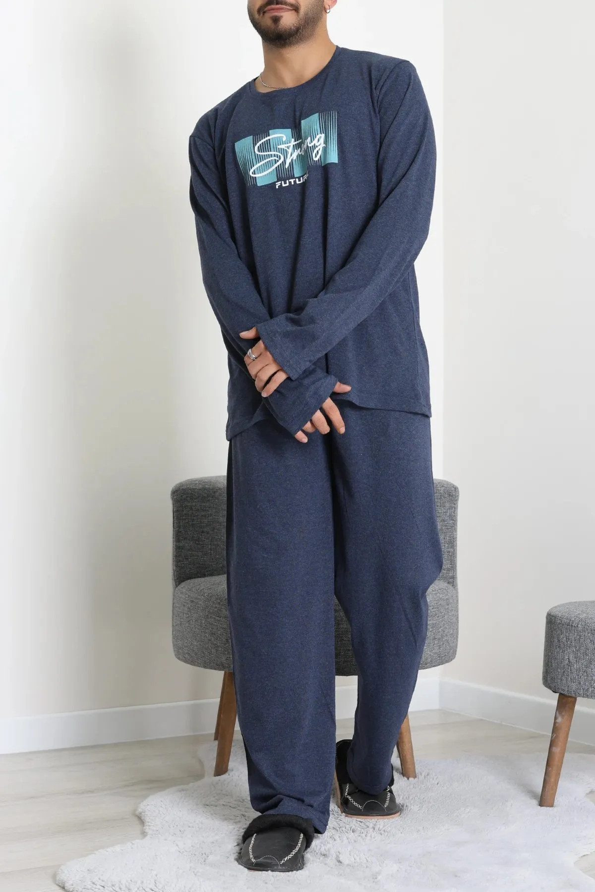 Süprem Erkek Pijama Takımı Lacivert