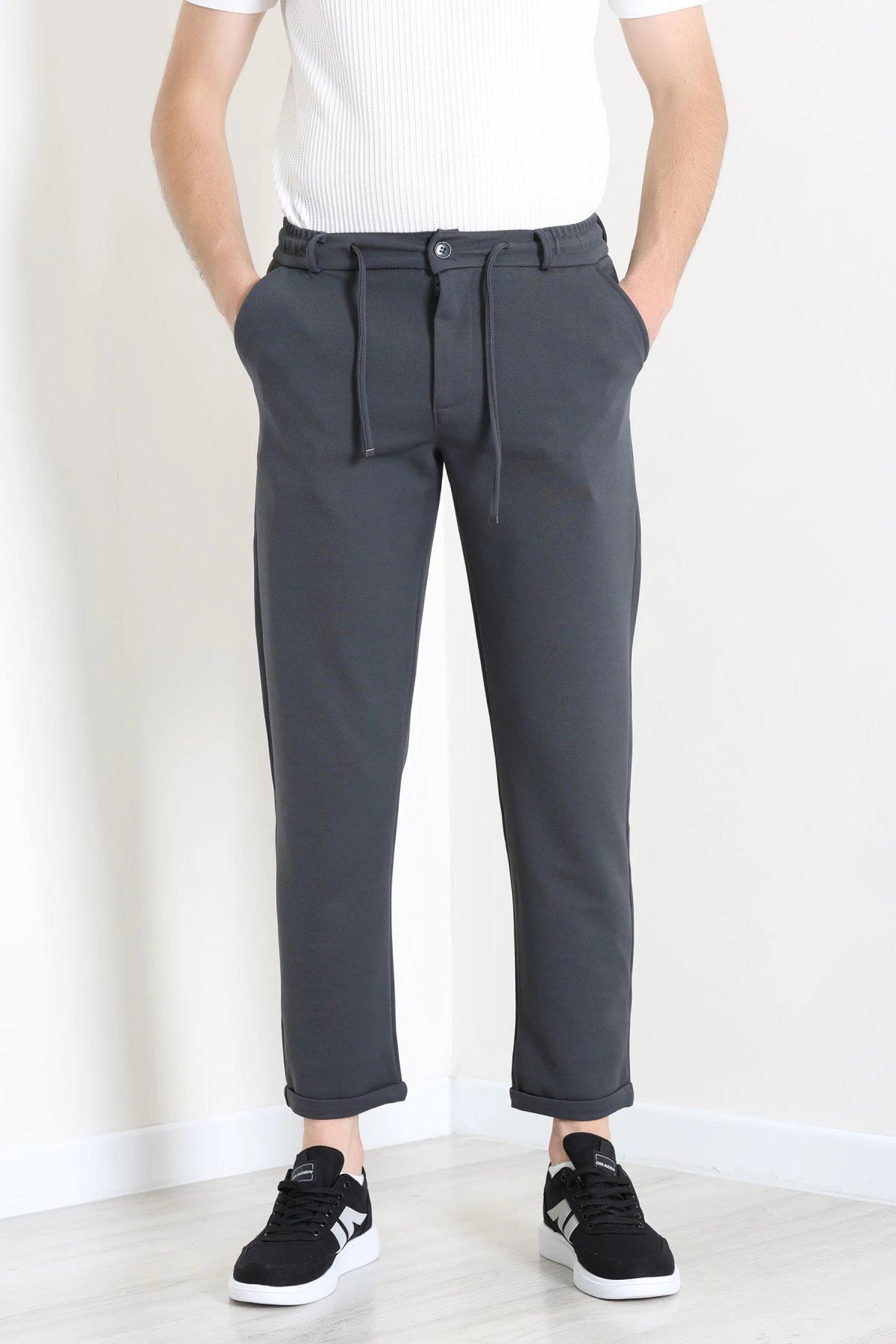 Diagonel Jogger Erkek Pantolon Antrasit