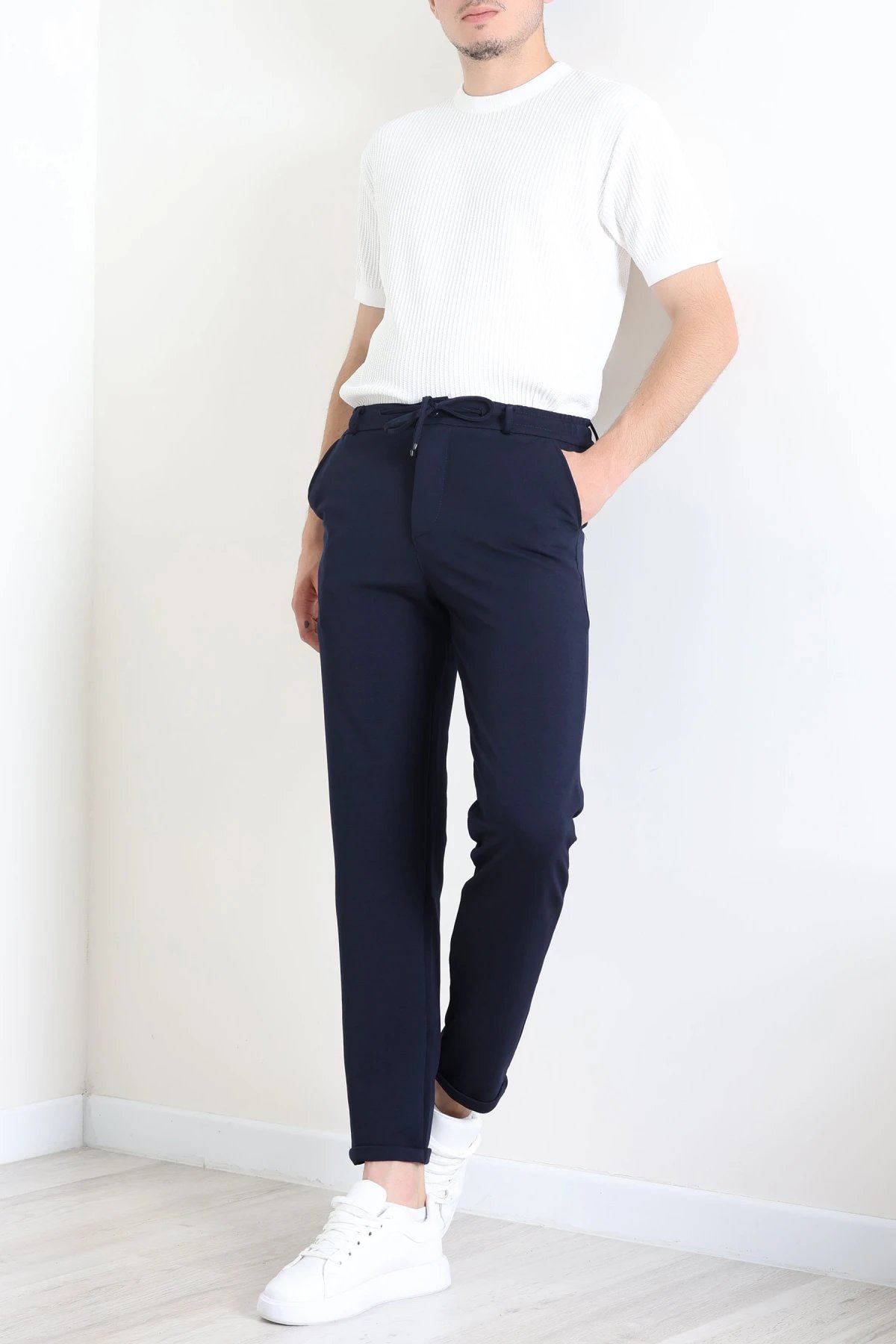 Diagonel Jogger Erkek Pantolon Lacivert