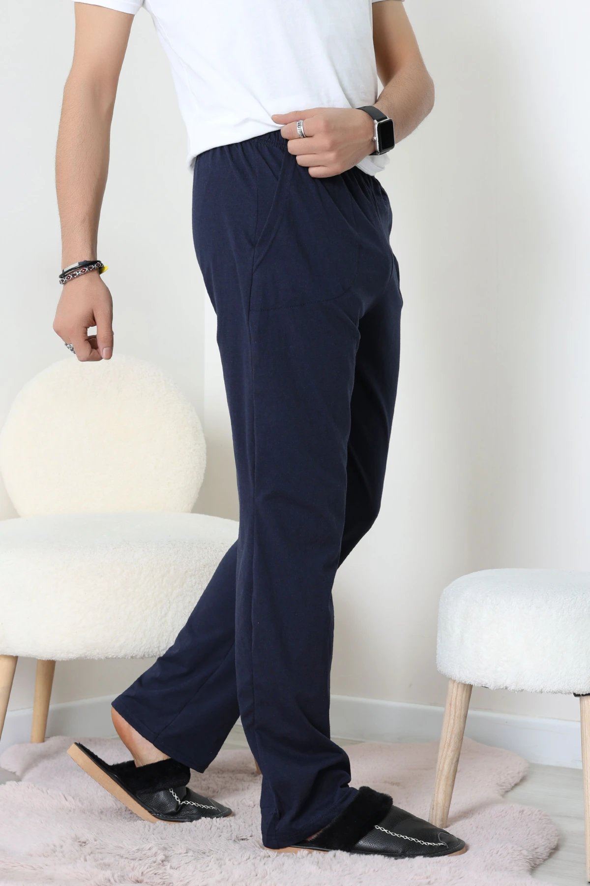 Süprem Cepli Erkek Pijama İndigo
