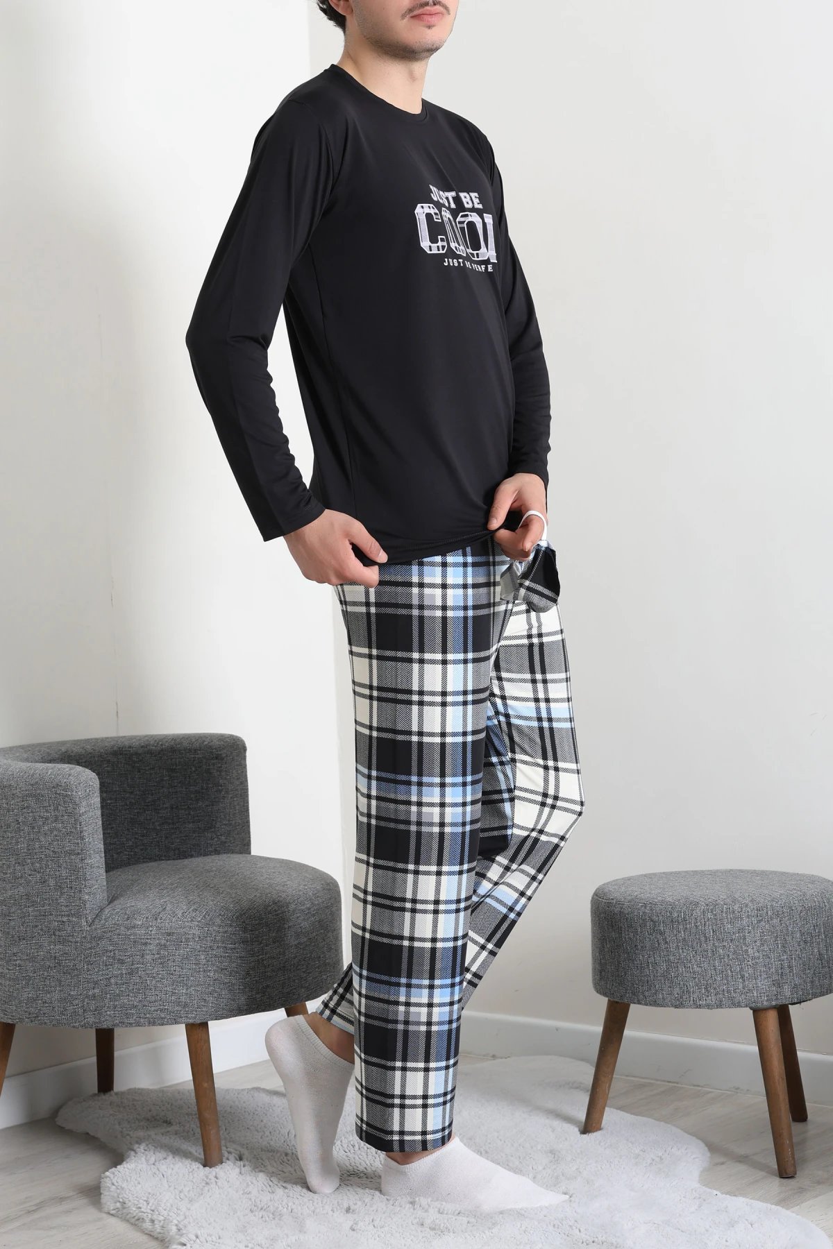 Milan Erkek Pijama Takımı Siyah
