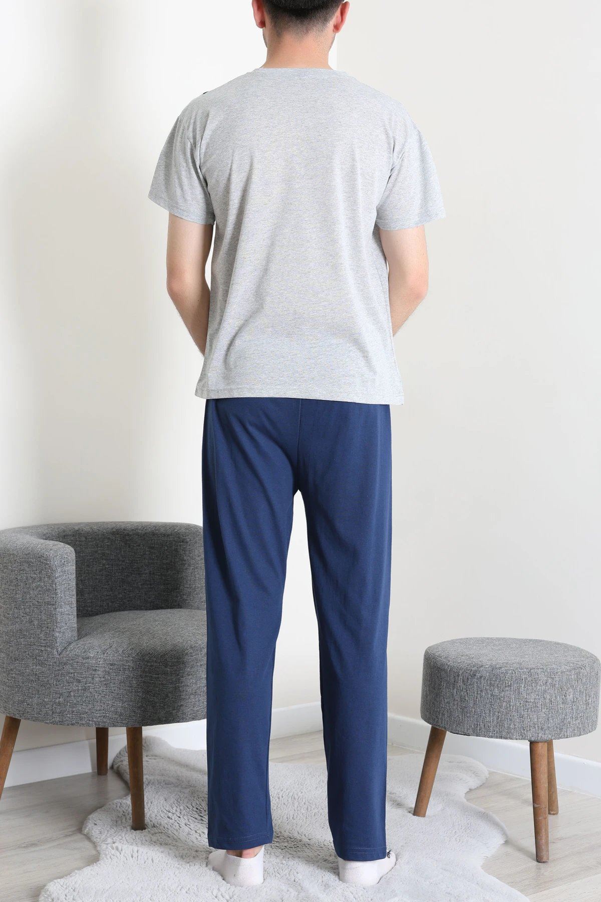 Süprem Erkek Pijama Takımı Grimavi Model TV-83014