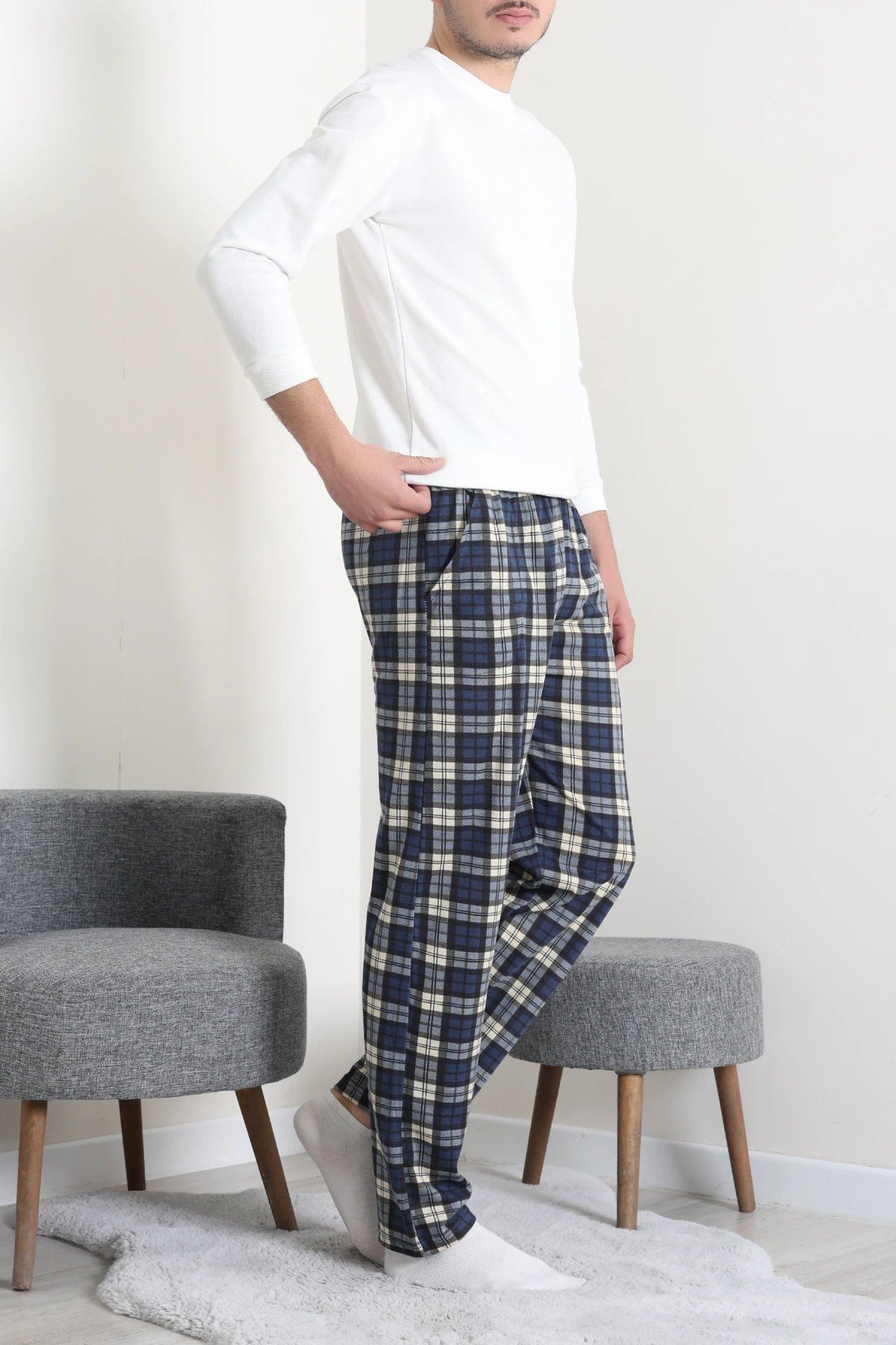 Süprem Cepli Erkek Pijama Altı Laciekose