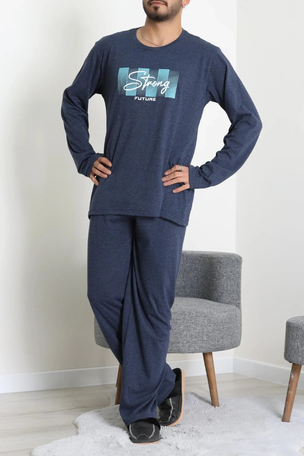 Süprem Erkek Pijama Takımı Lacivert