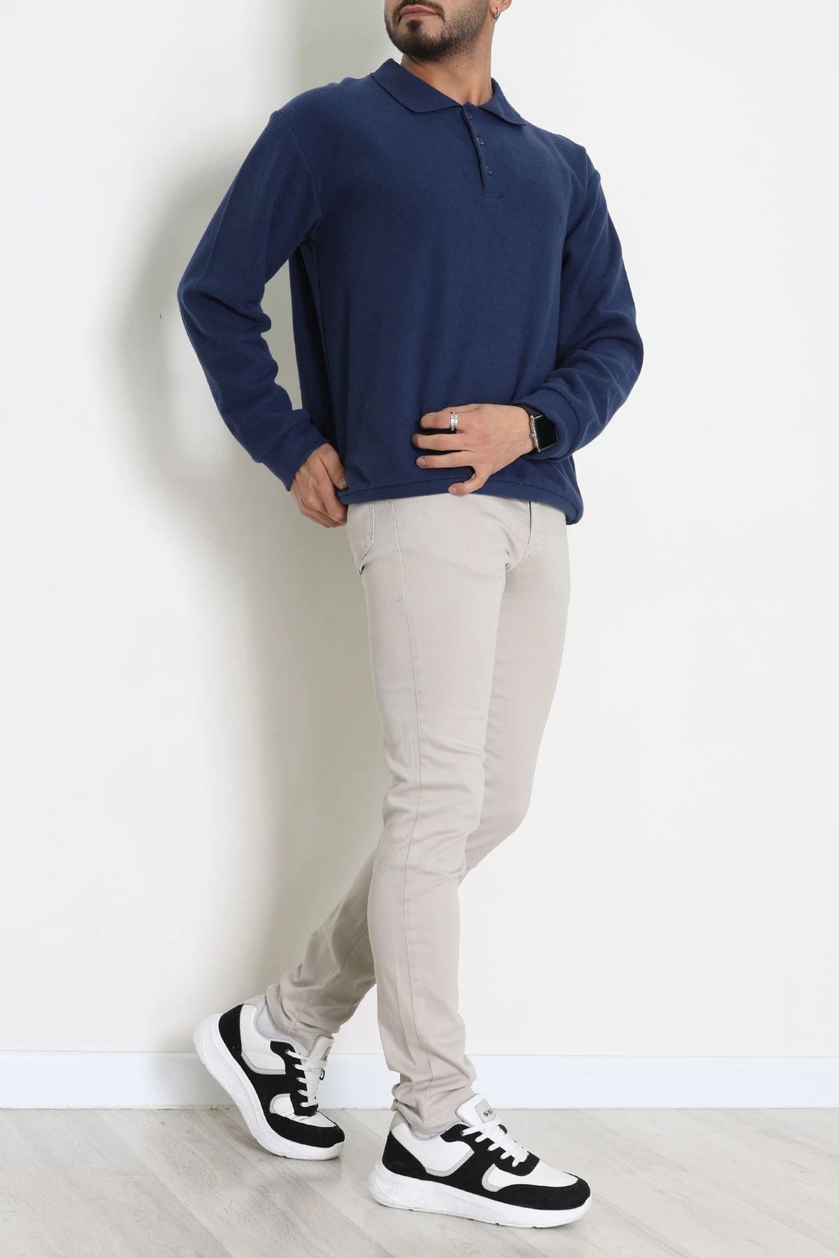 Polo Yaka Selanik Erkek Sweat Laci
