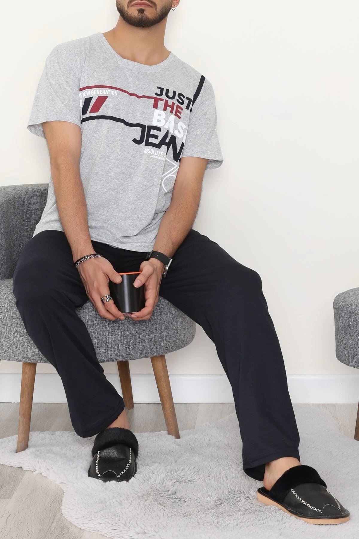 Süprem Erkek Pijama Takımı Grikırmızı