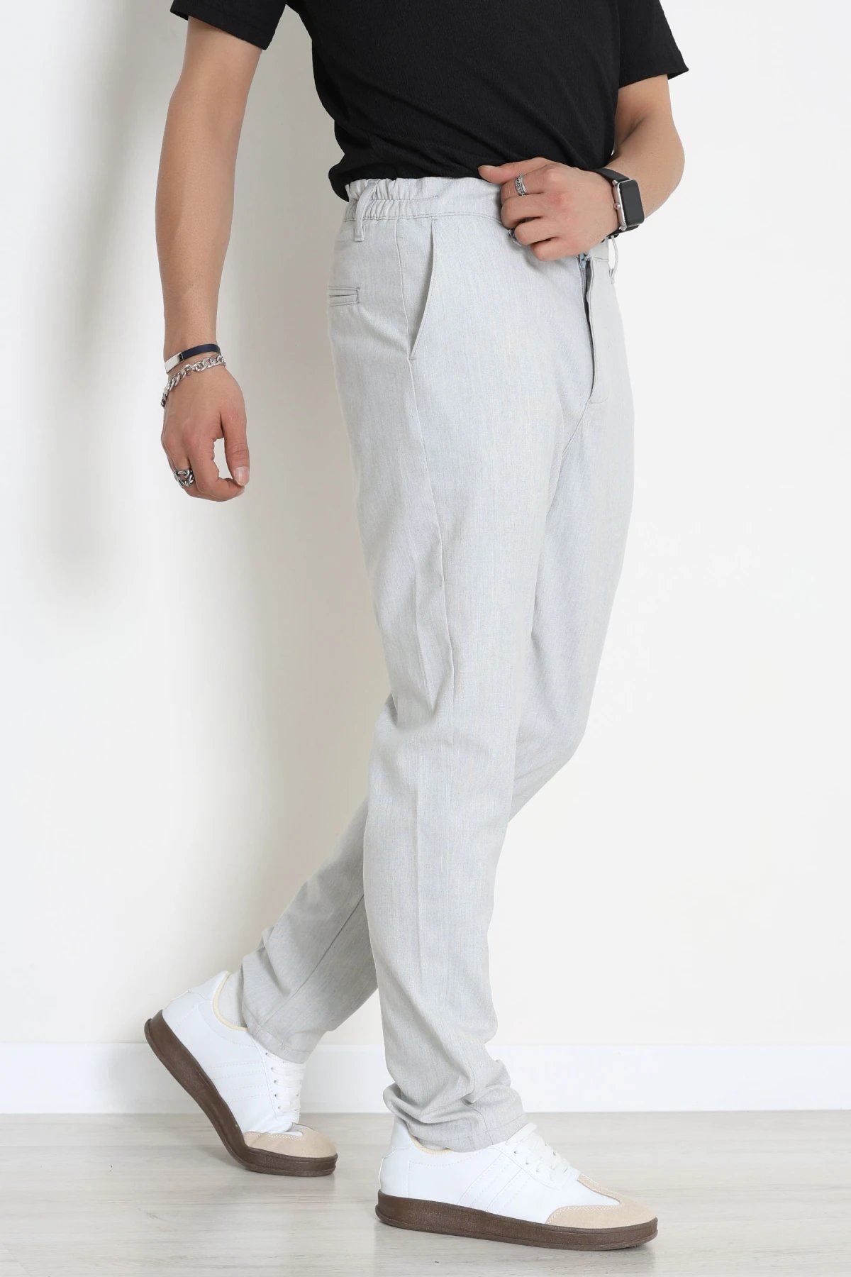 Regular Fit Erkek Kumaş Pantolon Gri