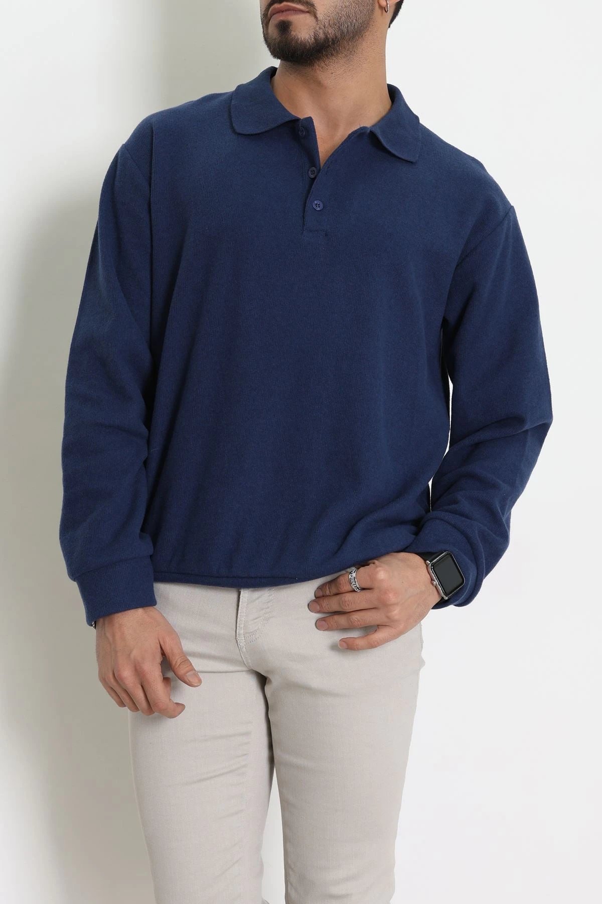 Polo Yaka Selanik Erkek Sweat Laci