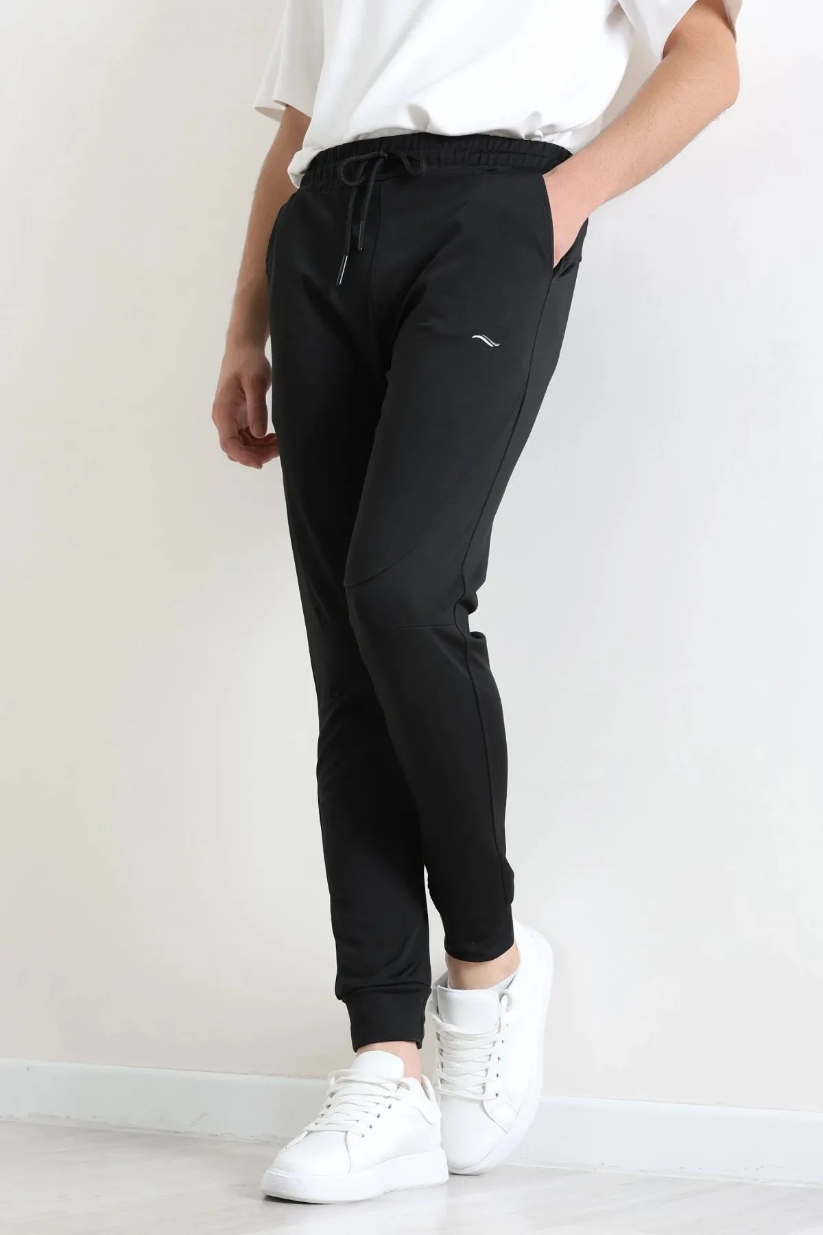 Dalgıç Jogger Dar Paça Erkek Eşofman Altı Siyah