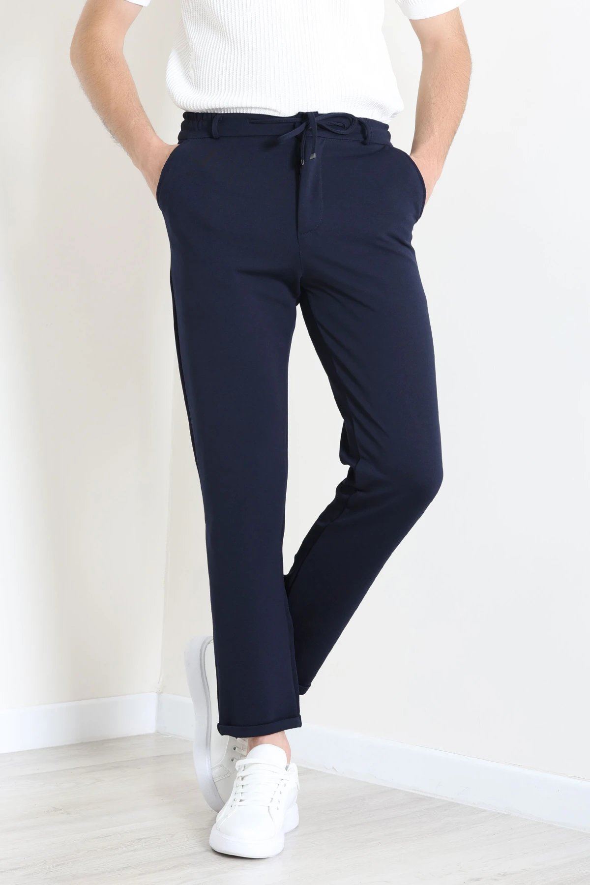 Diagonel Jogger Erkek Pantolon Lacivert