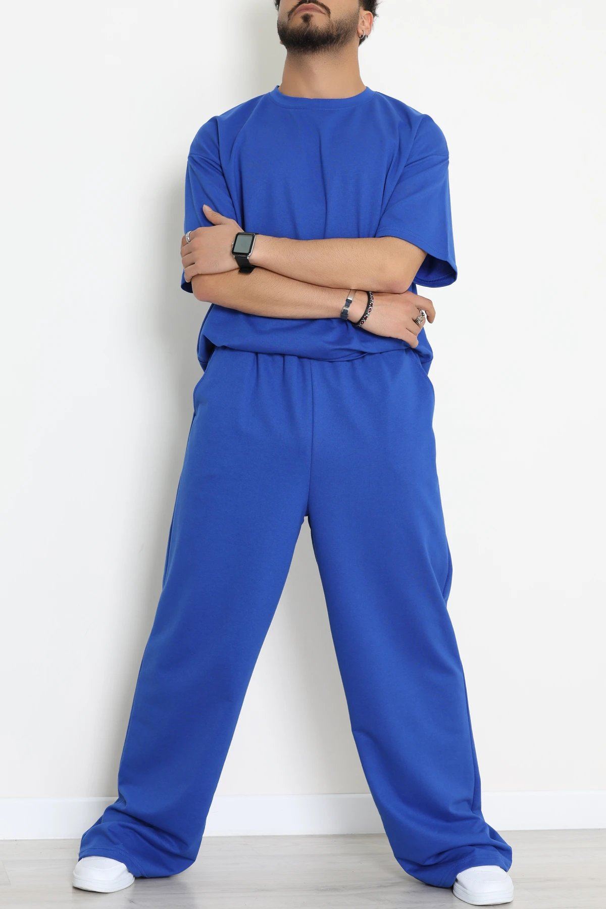 İki İplik Oversize Erkek Takım Lacivert