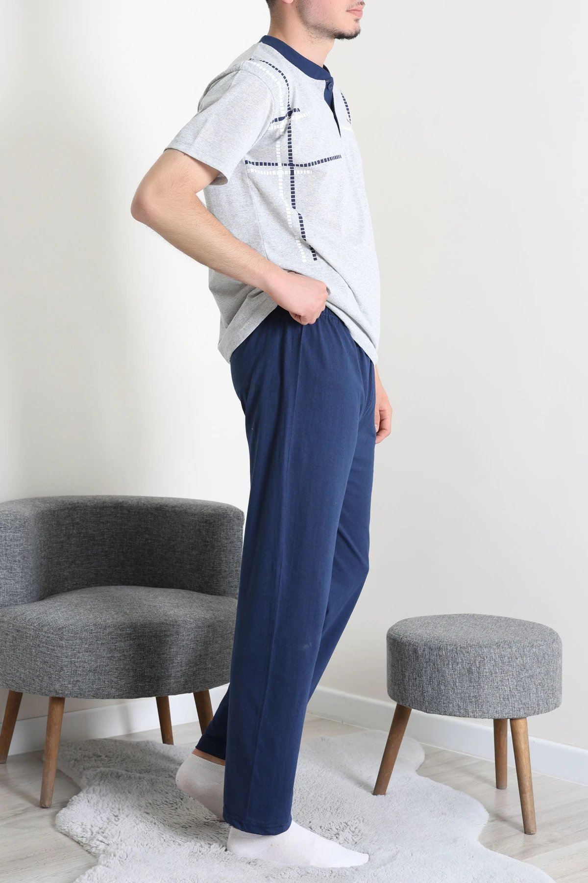 Süprem Erkek Pijama Takımı Grimavi