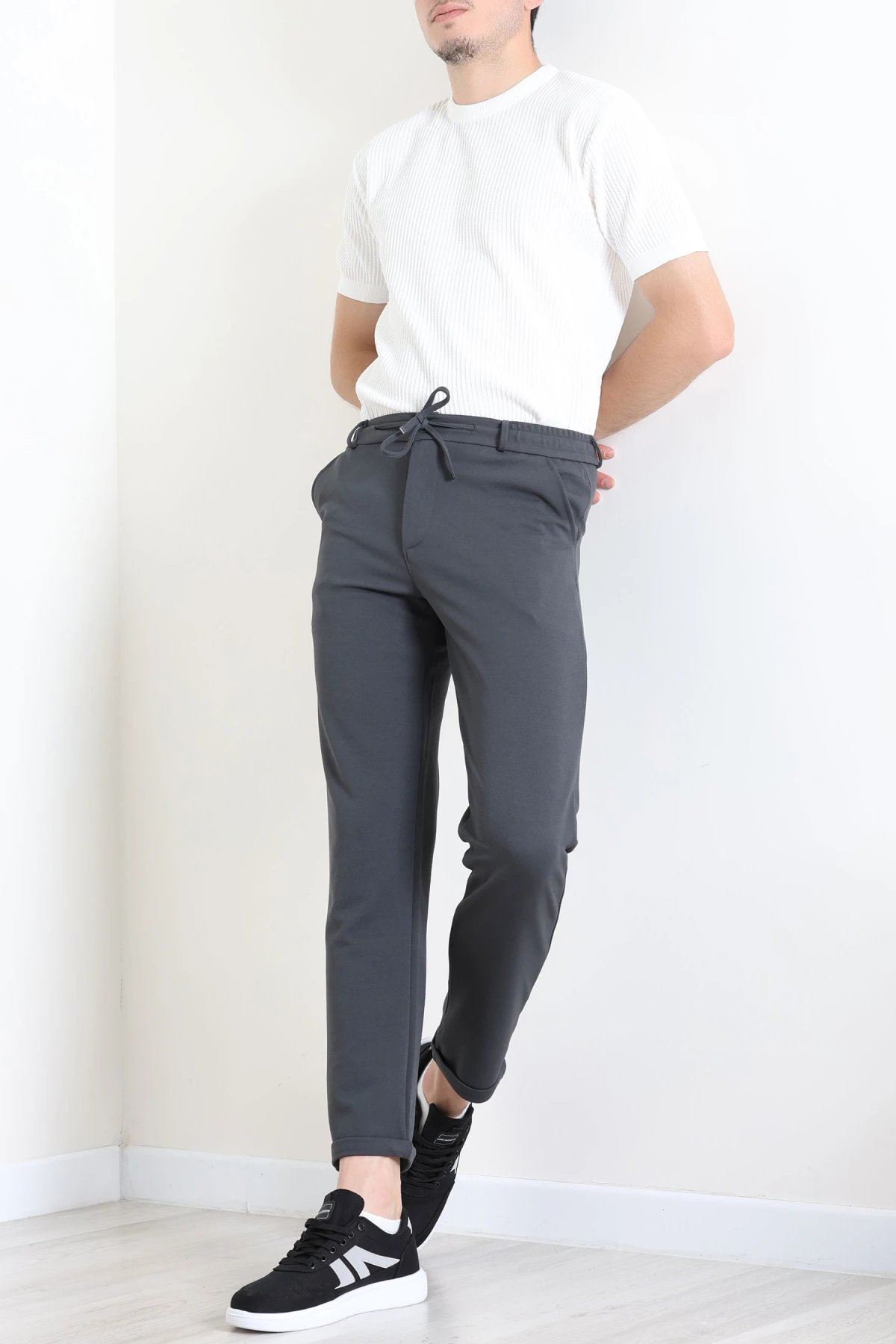 Diagonel Jogger Erkek Pantolon Antrasit