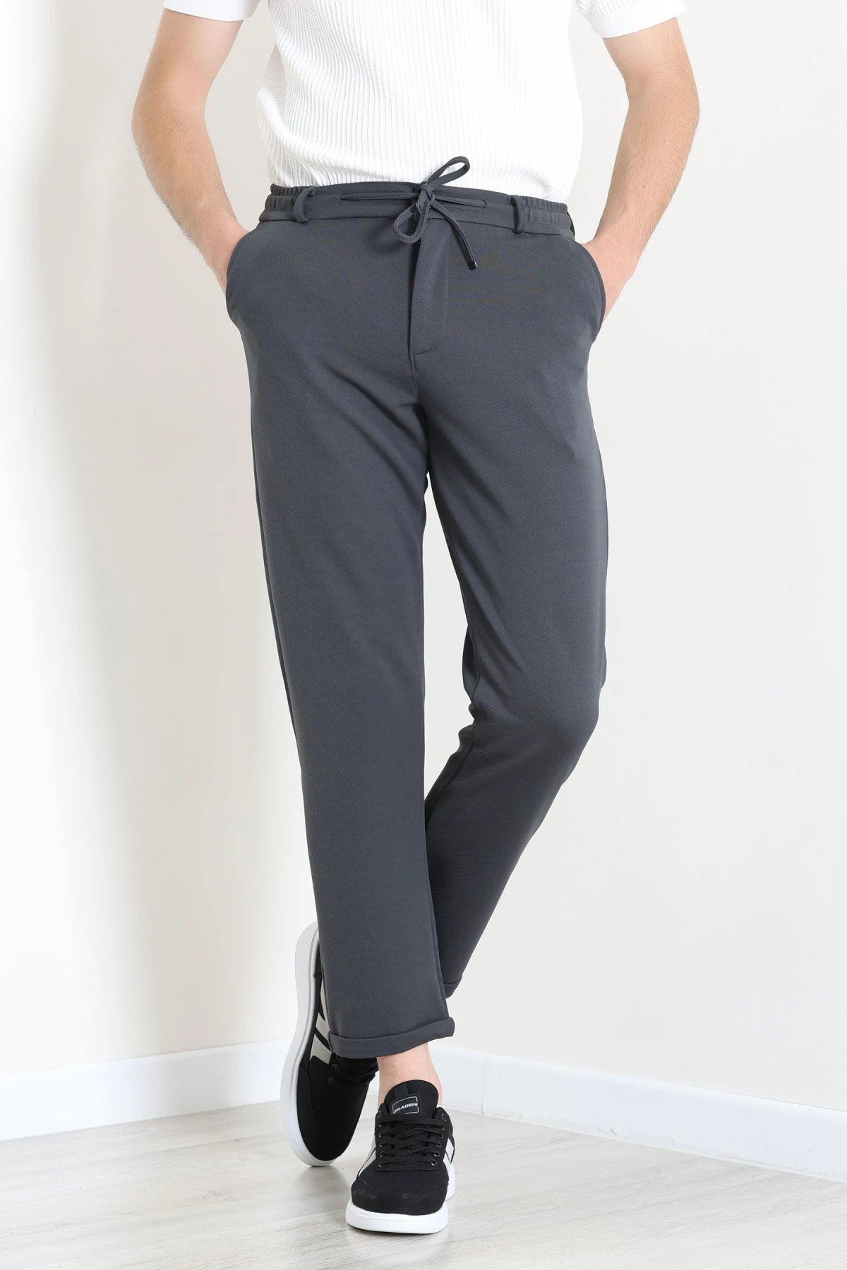 Diagonel Jogger Erkek Pantolon Antrasit