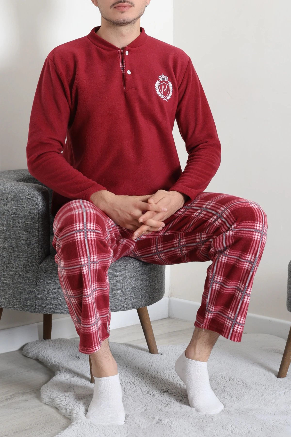 Polar Erkek Pijama Takımı Bordo