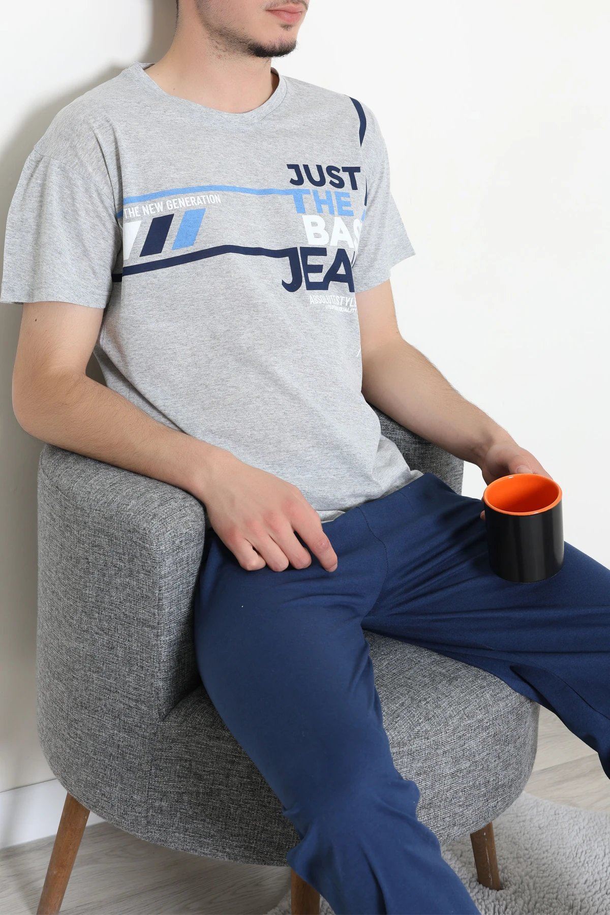 Süprem Erkek Pijama Takımı Grikırmızı