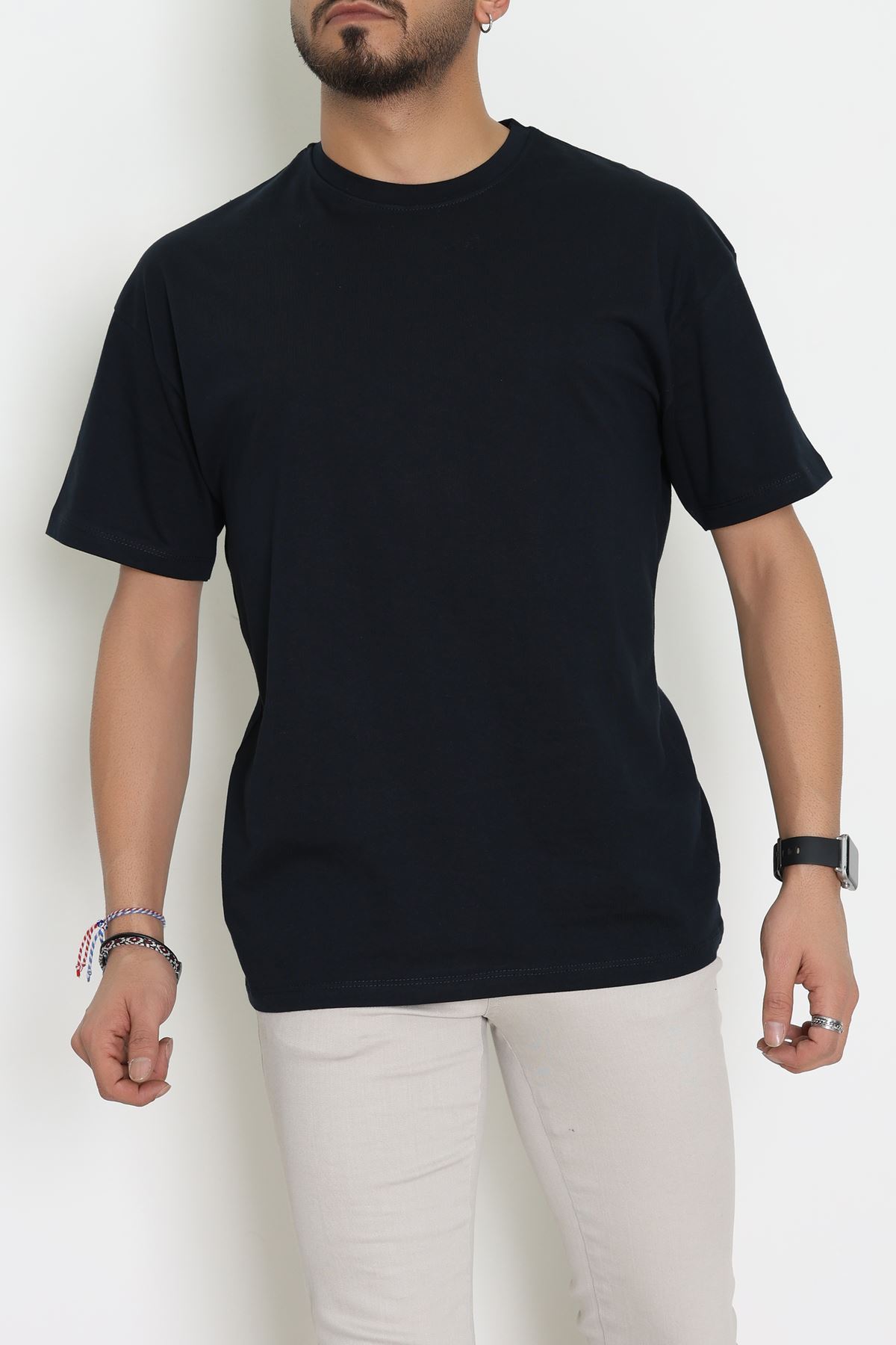 Kompak Penye Unisex Baskısız Oversize Tişört Laci