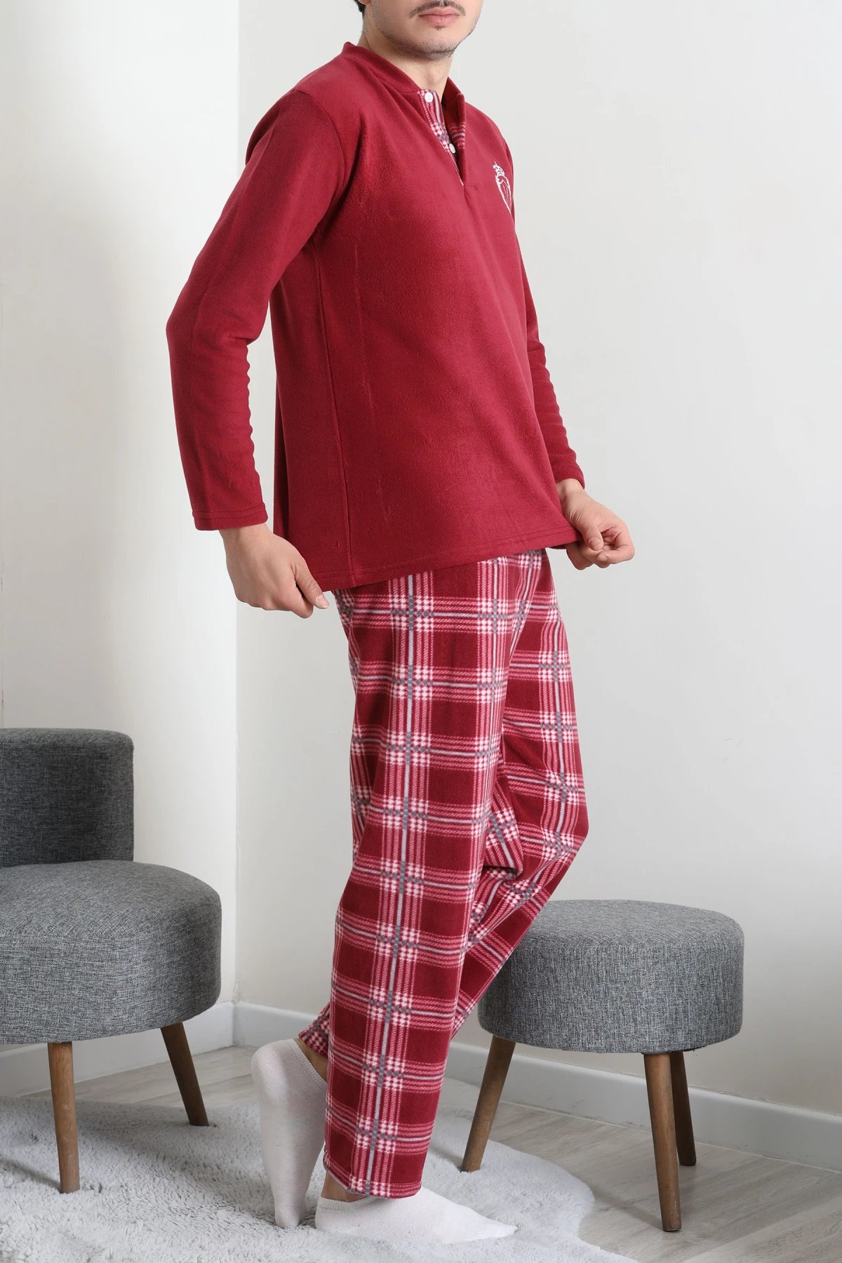Polar Erkek Pijama Takımı Bordo