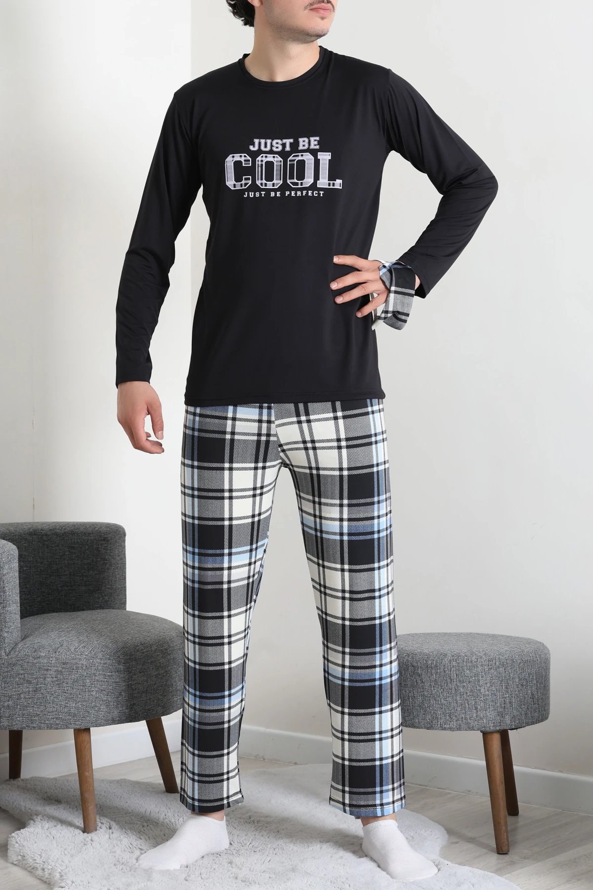 Milan Erkek Pijama Takımı Siyah