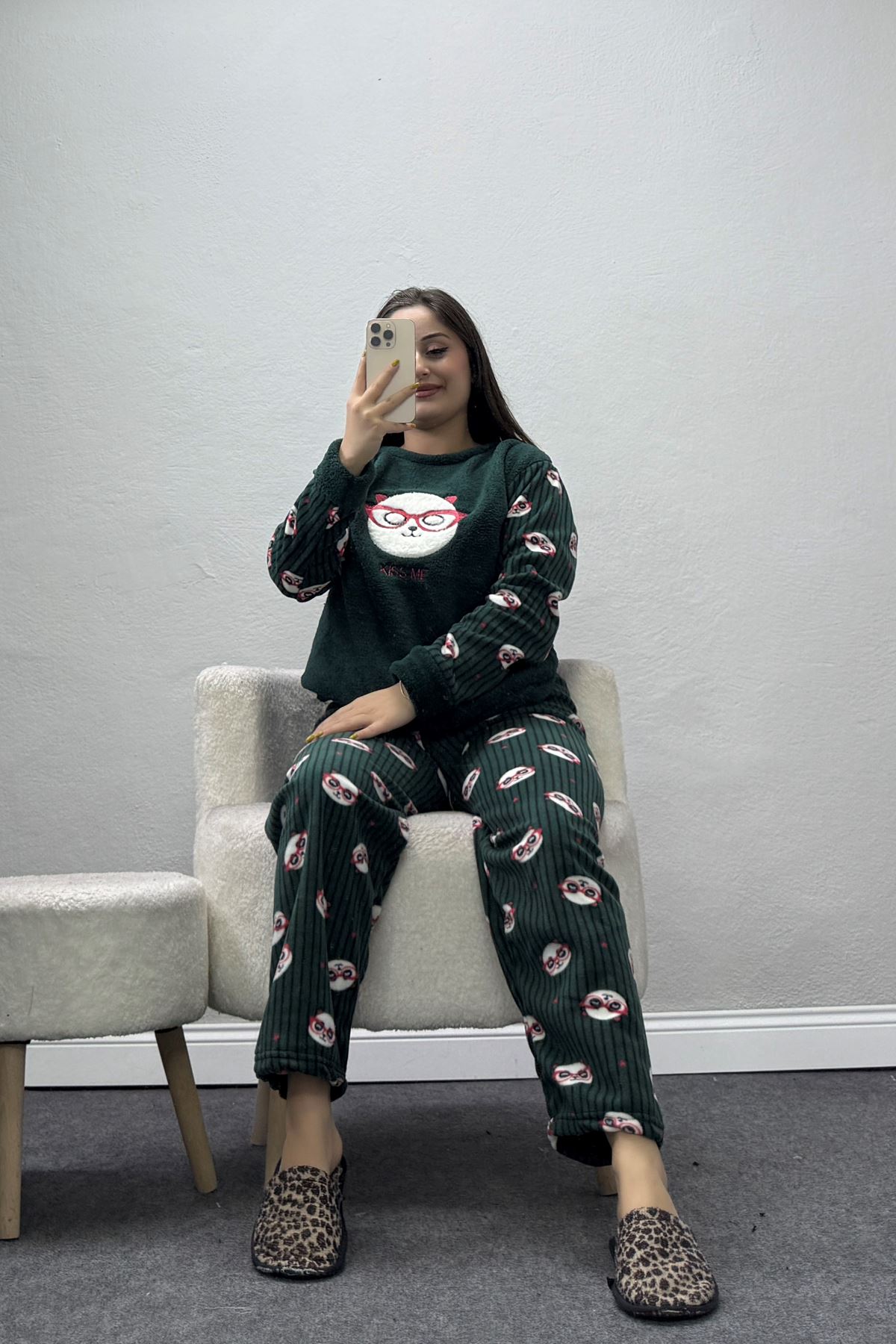 Kadın Welsoft Pijama Takımı Zümrüt