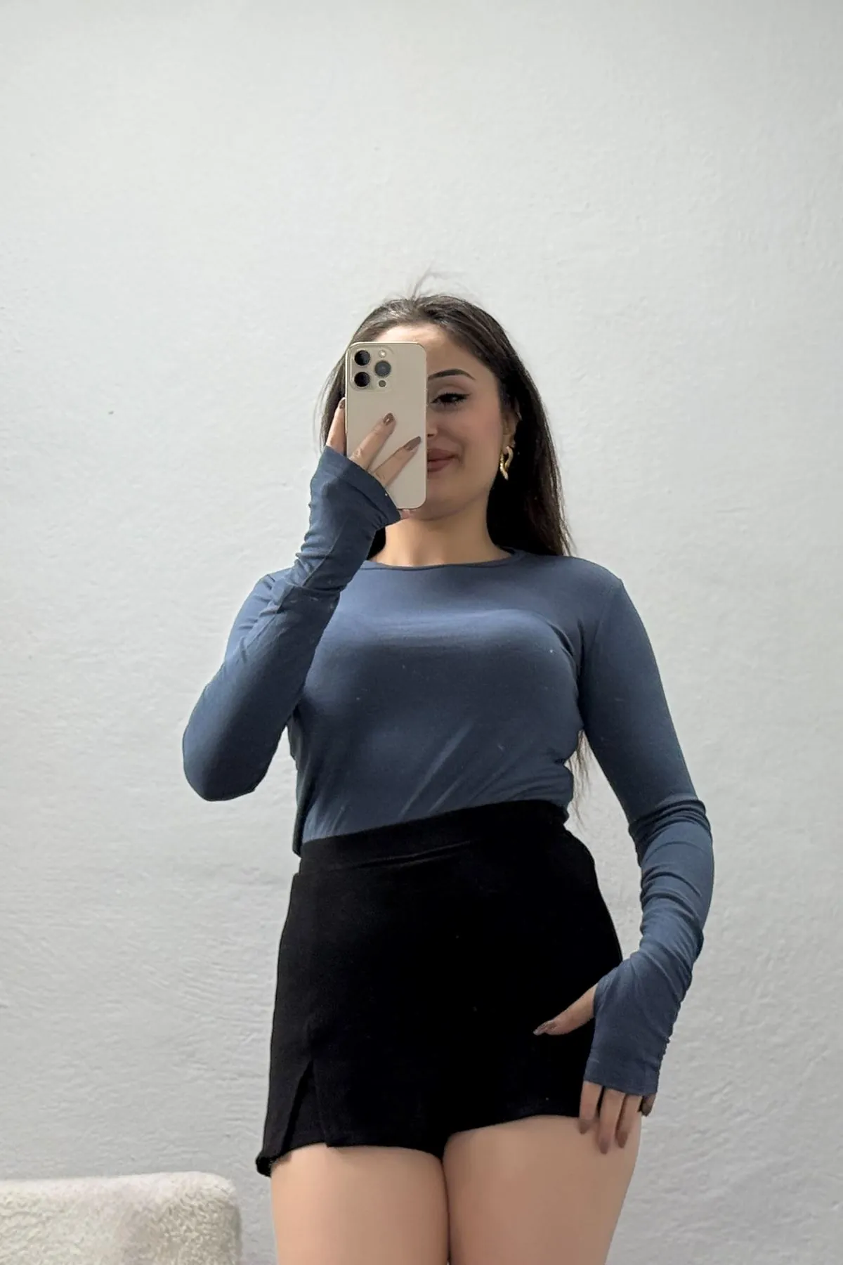 Kadın Parmak Geçmeli Viskon Body Boyalıgri